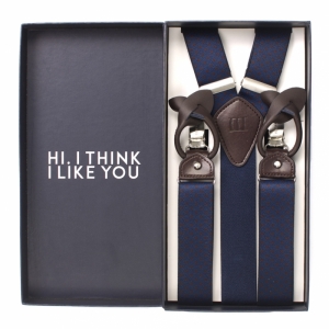 3,5 cm breed in geschenkbox Navy tweed