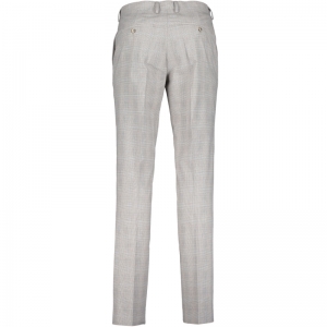 Slim fit-geruite chino stretch 1419 kit