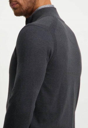 Cardigan uni - verborgen rits 9800 donkerantr