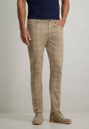 Geruit 1600 beige