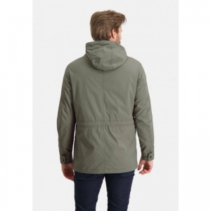 Lichte outdoor jas met kap 3700 mosgroen