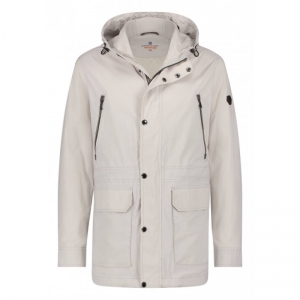 Lichte outdoor jas met kap 9100 lichtgrijs