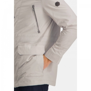 Lichte outdoor jas met kap 9100 lichtgrijs