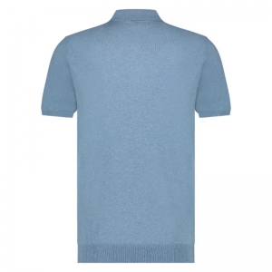 KOBE flat knit polo 267 Dark denim