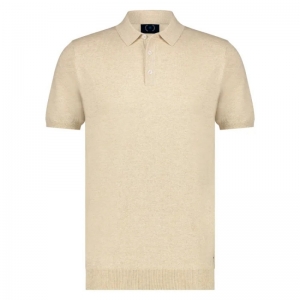 KOBE flat knit polo 820 sand