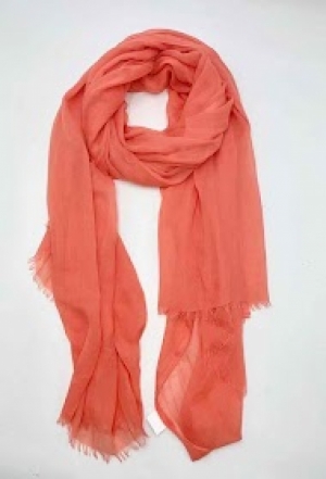 sjaal effen kleur corail