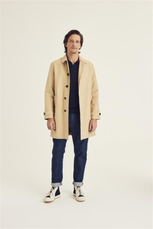 Otis trench met oranje details 1100 BEIGE