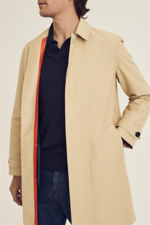 Otis trench met oranje details 1100 BEIGE