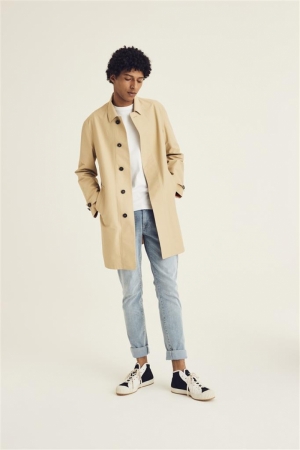 Otis trench met oranje details 1100 BEIGE
