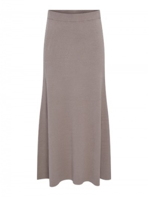 YASFONNY skirt HW ankle knit FUNGI