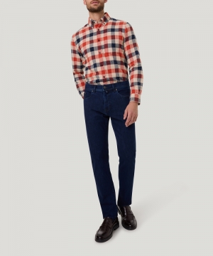 Lyon tapered Dk. Blue stonew