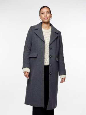 YASLIMA coat Medium Grey Mel