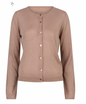 Cardigan lurex gold