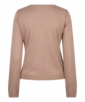 Cardigan lurex gold
