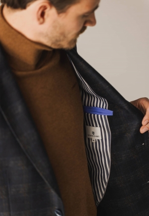 Geruite blazer 5984 camel