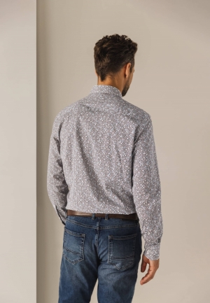 Geometrische print 1148 wit kersro