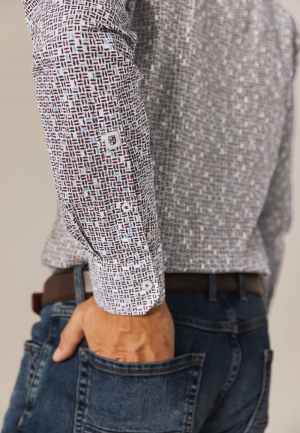 Geometrische print 1148 wit kersro