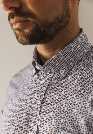 Geometrische print 1148 wit kersro