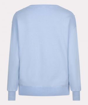 Sweater oversized basic knit skye blue