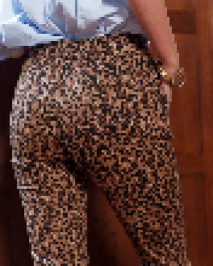 Leopard broek bruin