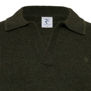 Johnny collar knitted 070-Dark green