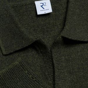 Johnny collar knitted 070-Dark green
