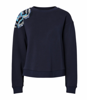 YASBLUGA LS EMBELLISHED SWEAT 190953001 Navy