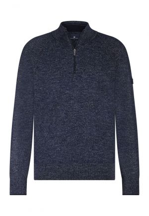 Met rits en hamermouw 5957 donkerblau