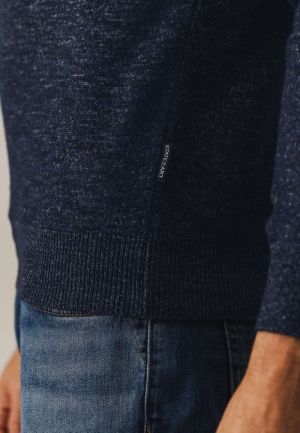 Polokraag met knoopsluiting 5957 donkerblau