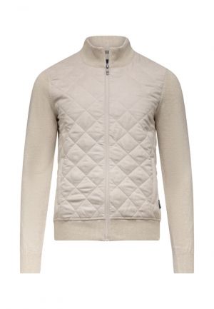 Cardigan met tricot mouw 1400 kit uni