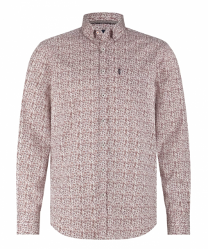 Abstracte print - Regular fit 4911 donkerrood