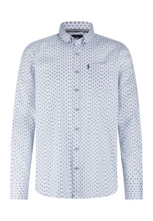Subtiele print 5611 grijsblauw