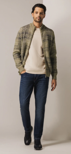 Geruite vest met steekzakken 8814 bruin kit