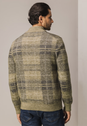 Geruite vest met steekzakken 8814 bruin kit