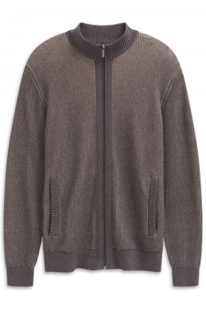 Cardigan met rits 090 braun