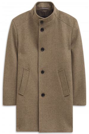 Wollen mantel 060 taupe