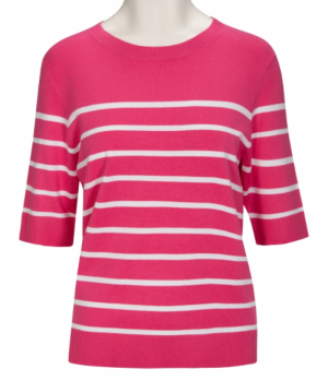 Stripes 415 roze-weiss