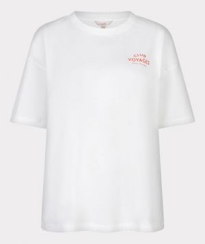 Backprint Off white/red