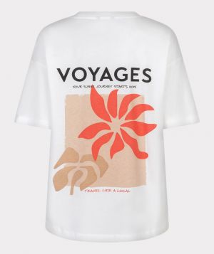 Backprint Off white/red