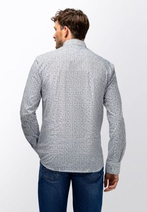 Print poplin BD+borstzak 5316 middenblau