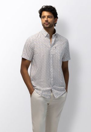 Print poplin BD+borstzak 5314 middenblau