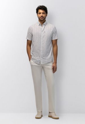 Print poplin BD+borstzak 5314 middenblau