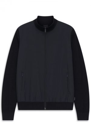 Uni cardigan met rits 390 marine