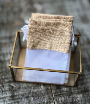 Jute + Organza  Ecru