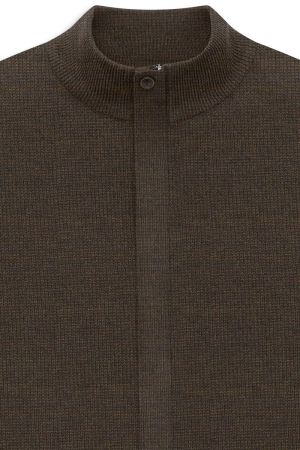 Cardigan met rits 080 braun