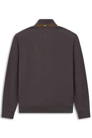 Doorstikte cardigan 080 braun